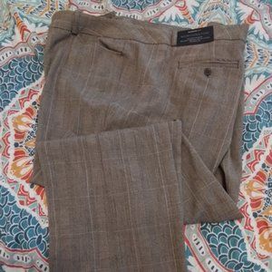 Worthington modern fit trousers   brown plaid. Zipper/fasteners front closure 22